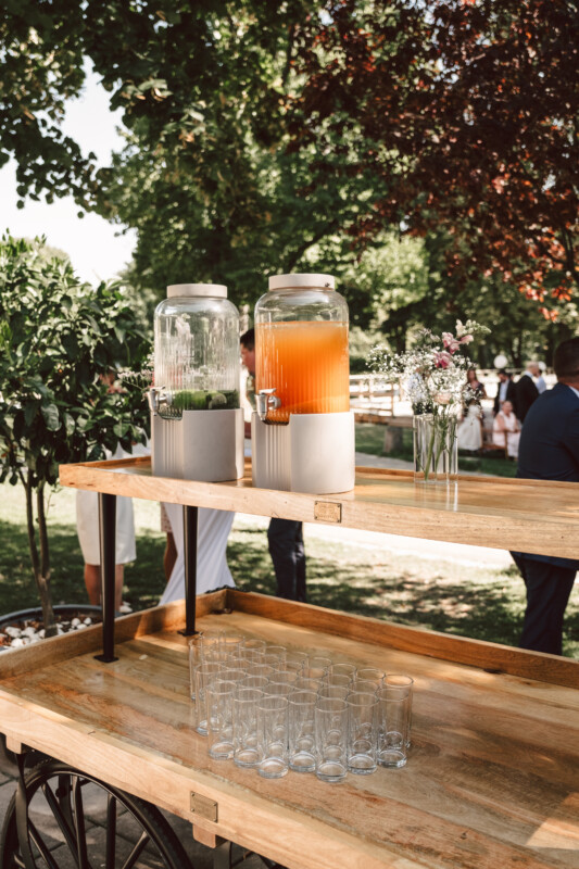 Limonadenbar an der Orangerie der Hochzeits- und Eventlocation Europahaus Wien